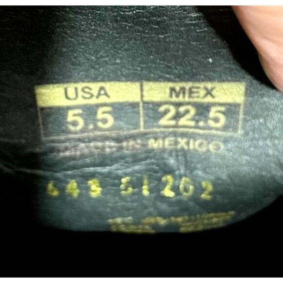 Muro Womens 5.5 Black Leather Boots Equestrian High Top Stacked Heel Motorcycle - Picture 14 of 16